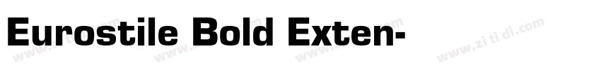 Eurostile Bold Exten字体转换